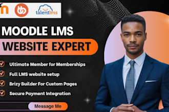 develop moodle lms website lifterlms buddyboss talentlms brizy ultimate member