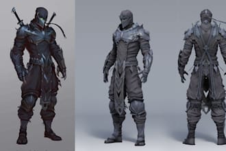 design 3d articulated toy characters 3d model action figure modeling articulated