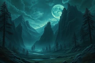 create 2d landscape and fantasy background