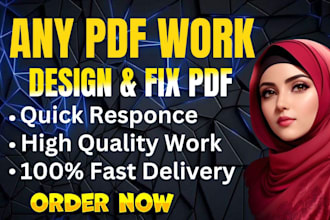 provide you service of editable PDF or files conversion