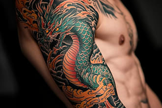 draw a original custom japanese tattoo design for you
