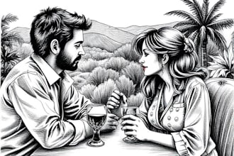 do a black and white engraving style illustration