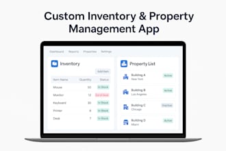 develop a custom inventory or property management web app