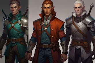 draw dnd character art illustration commissions