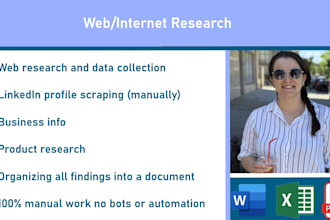 do manual web research and data collection