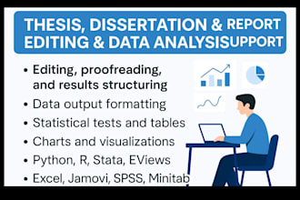 do data analysis edits for reports, projects, and case studies
