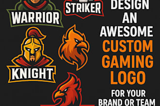 create a gaming logo in style of modern