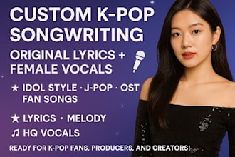 create a custom kpop song with female vocals and idol style lyrics