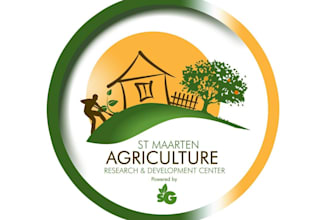 design natural landscape eco hemp agriculture farm organic logo