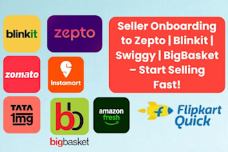onboard your store on the blinkit, zepto, zomato, swiggy, big basket, tata 1mg