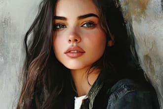 draw oil painting portrait and illustrations digitally