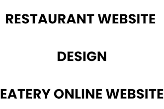 design a stunning and professional restaurant website design