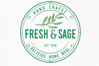 do beautiful natural creative brand logo design