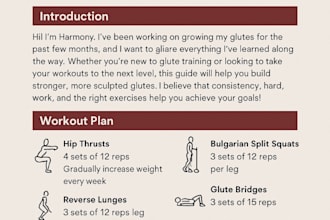create a personalized glute and body sculpting workout plan