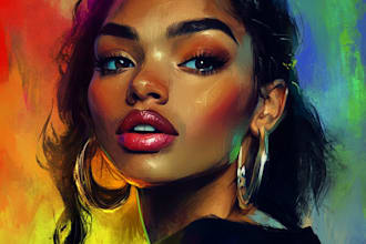 paint digital oil painting based on your photo