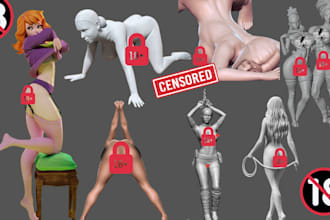 sculpt 3d nsfw character design nsfw sfw erotic toy figure vrc machine models