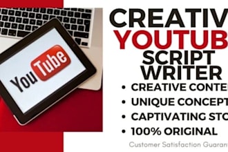write professional youtube video scripts for your channel