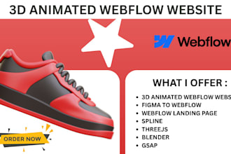 3d animated webflow website interactive 3d animated website spline threejs gsap