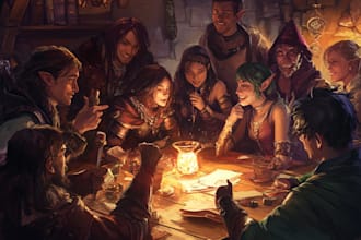 design character fantasy illustration for dnd party