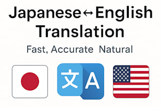 translate japanese to english and vice versa professionally