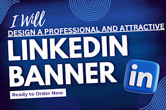 design a professional and attractive linkedin banner
