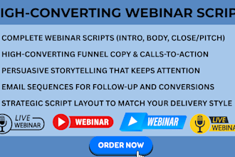 craft a powerful webinar script and sales funnel copyright for high conversions