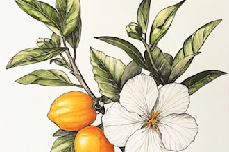 create custom botanical illustration, concept art