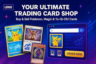 design seo optimized trading card website for pokémon, tcg, ccg magic cards shop