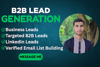 build verified email list building, contact list, targeted b2b lead generation