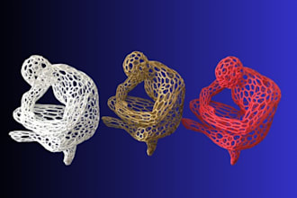3d lattice design,human lattice model,lattice animal design,pet sculpture,figure