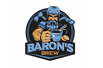 design beautiful baron brew kitchen logo