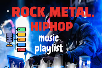 pitch your heavy rock metal, hiphop music to influential playlist fans