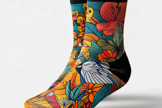 make visual 3d mockups for socks and t shirts