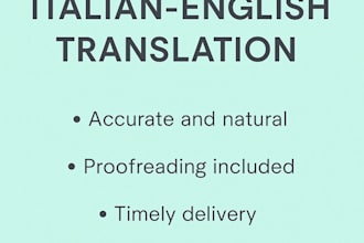 translate from italian to english or english to italian