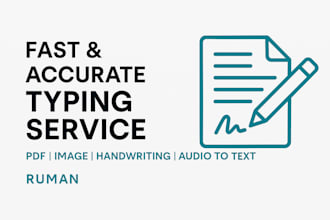 do a fast typing job, retype scanned documents, your typist