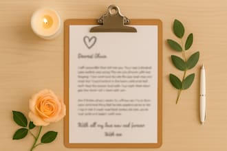 write a custom love letter or comfort message