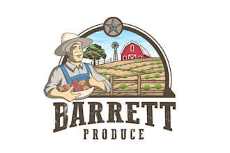 design vintage farm or ranch logo
