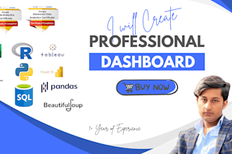 create interactive tableau dashboards and data visualizations for your business
