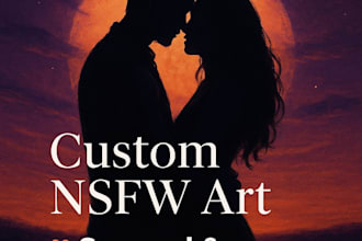 draw intimate and emotional nsfw or romantic couple artwork