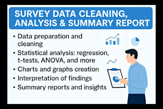 survey data cleaning, analysis and summary report in excel, spss, jamovi