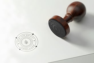 design professional stamp badge or seal logo for you company