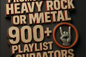 submit and promote heavy rock metal music heard by 900 active playlist curators