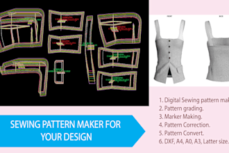 create a digital sewing pattern for your creative design