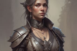 paint a character illustration in a fantasy world
