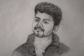 create a realistic pencil sketch portrait from your photo