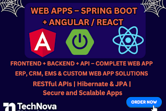 build web apps with spring boot and angular or react