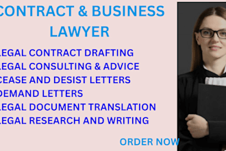 draft legal contracts, letters, and provide legal consulting