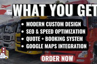design wordpress website for logistics, trucking, dispatch, freight  website