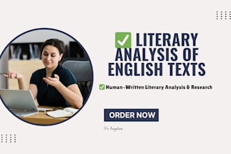 research and write on english literary works and language analysis