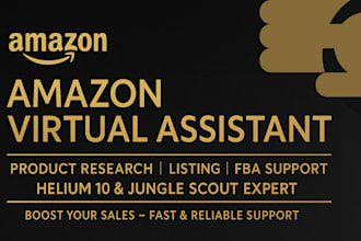 be your expert amazon virtual assistant for product research and listing